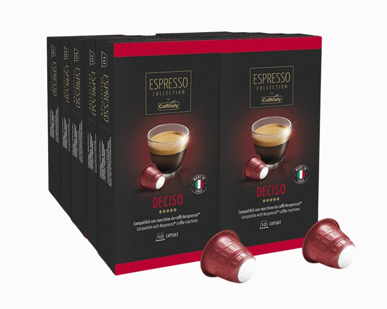 Caffitaly kavos kapsulės Deciso, 12 x 10 vnt. kaina ir informacija | Kava, kakava | pigu.lt