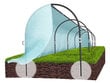 Šiltnamis su agroplėvele, 4 x 0.9 x 0.8 m kaina ir informacija | Šiltnamiai | pigu.lt