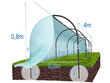 Šiltnamis su agroplėvele, 4 x 0.9 x 0.8 m kaina ir informacija | Šiltnamiai | pigu.lt