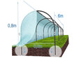 Šiltnamis su agroplėvele, 6 x 0.9 x 0.8m kaina ir informacija | Šiltnamiai | pigu.lt