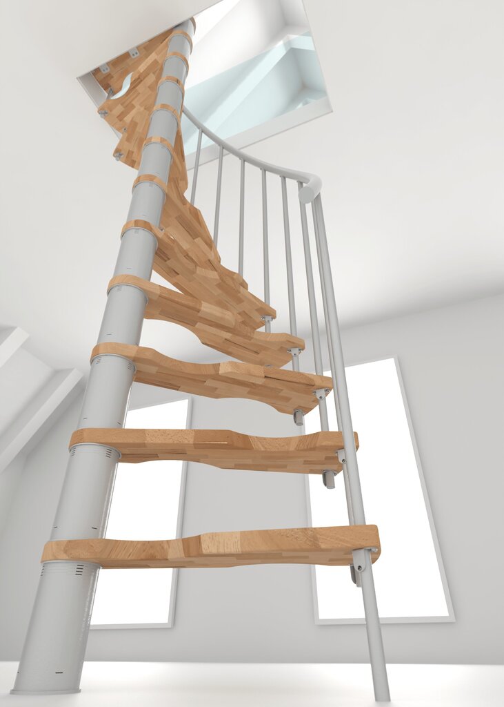 Spiraliniai laiptai Minka Suono Smart Ø120 cm, Balti kaina ir informacija | Laiptai | pigu.lt