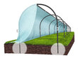 Šiltnamis su agroplėvele, 8 x 0.9 x 0.8m kaina ir informacija | Šiltnamiai | pigu.lt