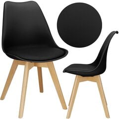 Kėdė Springos DC0015, juoda kaina ir informacija | Virtuvės ir valgomojo kėdės | pigu.lt