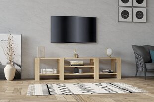 TV staliukas Asir, 159,8x40x33,6 cm, smėlio spalvos kaina ir informacija | TV staliukai | pigu.lt