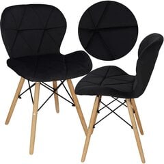 Kėdė Springos DC0029, juoda kaina ir informacija | Virtuvės ir valgomojo kėdės | pigu.lt