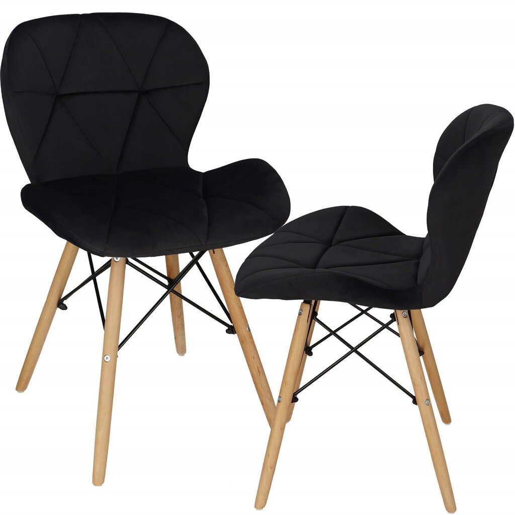 Kėdė Springos DC0029, juoda kaina ir informacija | Virtuvės ir valgomojo kėdės | pigu.lt