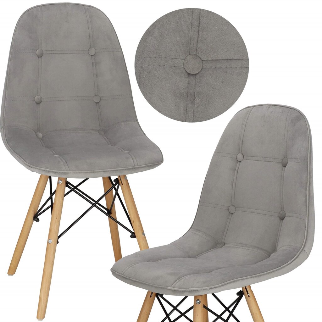 Kėdė Springos DC0025, pilka kaina ir informacija | Virtuvės ir valgomojo kėdės | pigu.lt