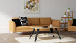 Kavos staliukas Asir, 98x43x50 cm, smėlio/juodas kaina ir informacija | Kavos staliukai | pigu.lt