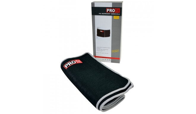 Neopreno diržas Profit DK5063, juodas, 125x30x0,3cm цена и информация | Kitos fitneso prekės | pigu.lt