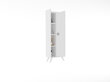 Vonios spintelė Asir, 50x140x31,8 cm, balta цена и информация | Vonios spintelės | pigu.lt