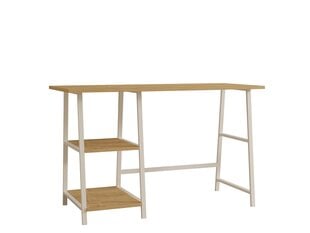 Stalas Asir, 120x75x51 cm, smėlio/baltas kaina ir informacija | Kompiuteriniai, rašomieji stalai | pigu.lt