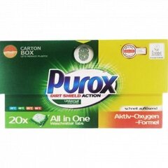 Purox skalbimo kapsulės, 20 vnt. kaina ir informacija | Skalbimo priemonės | pigu.lt