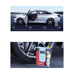 Elektrinis nešiojamasis oro siurblys Steelmat V12 12000mAh 120W kaina ir informacija | Auto reikmenys | pigu.lt