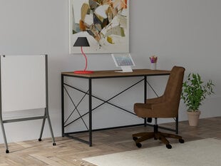 Стол Asir, 121х72х60 см, коричневый/черный цена и информация | Компьютерные, письменные столы | pigu.lt