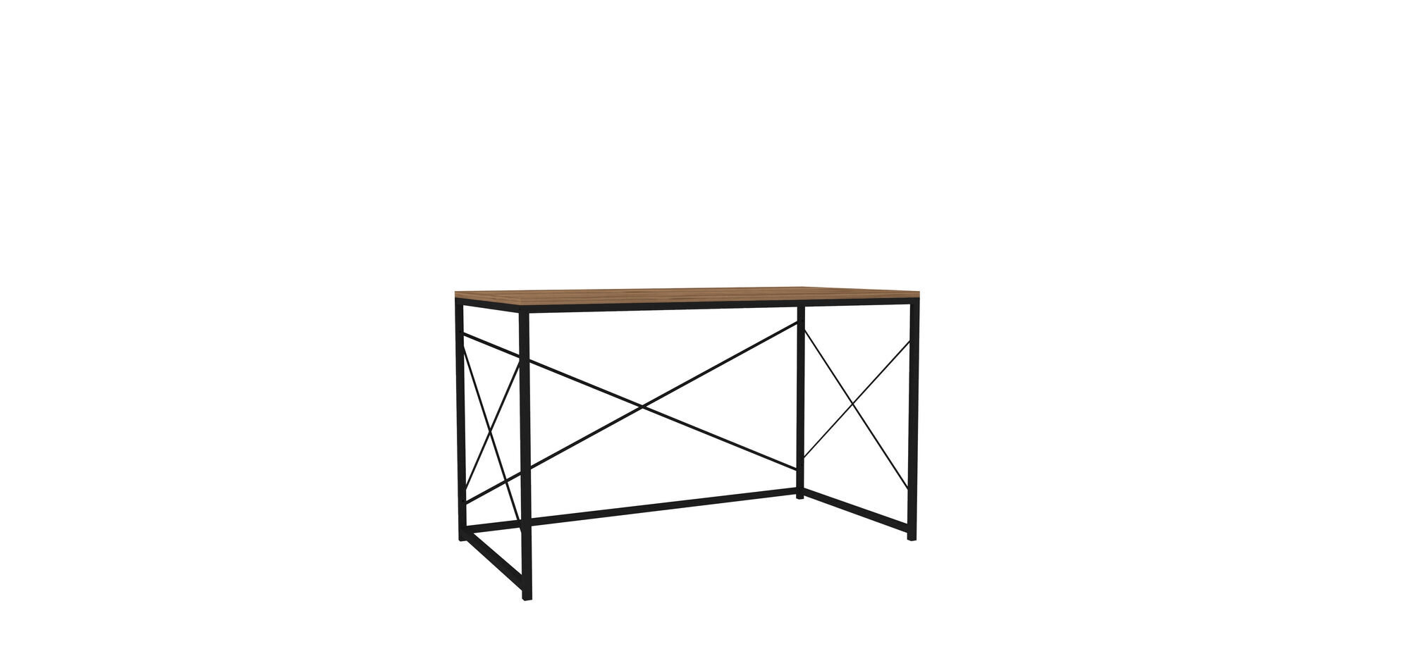 Stalas Asir, 121x72x60 cm, rudas/juodas kaina ir informacija | Kompiuteriniai, rašomieji stalai | pigu.lt