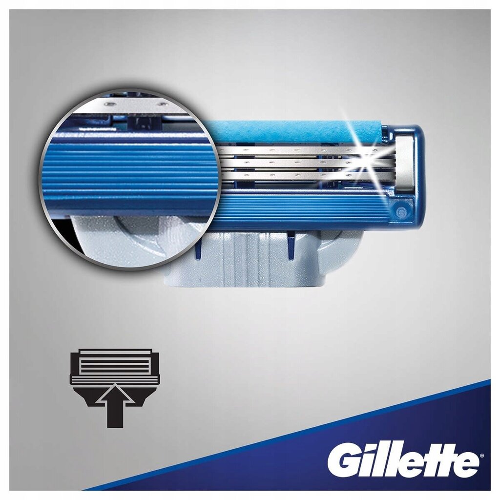 Skutimosi galvutės Gillette Mach3 Turbo, 8 vnt. kaina ir informacija | Skutimosi priemonės ir kosmetika | pigu.lt