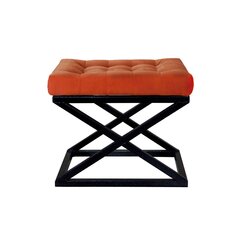 Pouffe Capraz - Black, Orange kaina ir informacija | Sėdmaišiai ir pufai | pigu.lt