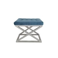 Pouffe Capraz - Silver, Blue kaina ir informacija | Sėdmaišiai ir pufai | pigu.lt