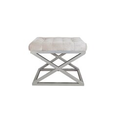 Pouffe Capraz - Silver, Dark White kaina ir informacija | Sėdmaišiai ir pufai | pigu.lt