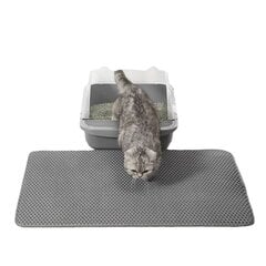 Kilimėlis katės tualetui Leobert, 60x45 cm, tamsiai pilkas kaina ir informacija | Priežiūros priemonės gyvūnams | pigu.lt