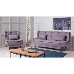 2-х частей гостиной мебельный комплект Asir Kelebek-TKM04 0701, фиолетовый цена и информация | Комплекты мягкой мебели | pigu.lt