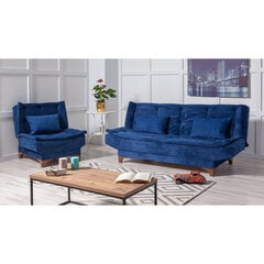 2-х частей гостиной мебельный комплект Asir Kelebek-TKM06 0201, синий цена и информация | Комплекты мягкой мебели | pigu.lt