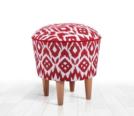 Pouffe Cor - Red, White kaina ir informacija | Sėdmaišiai ir pufai | pigu.lt