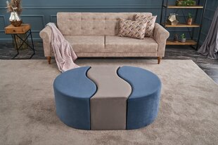 Pouffe Alya Puf - Blue, Mink цена и информация | Кресла-мешки и пуфы | pigu.lt