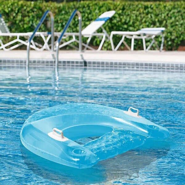 Pripučiama baseino kėdė Chilaxo, 95x80cm, mėlyna kaina ir informacija | Pripučiamos ir paplūdimio prekės | pigu.lt