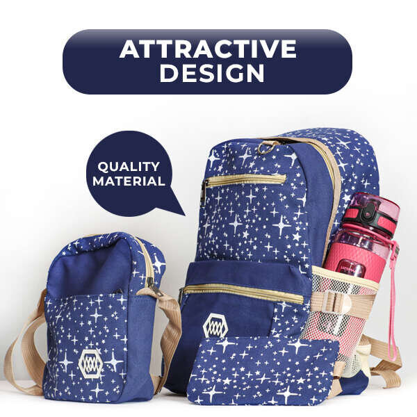 Mokyklinė kuprinė su krepšiu ir dėklu AstraX, mėlyna kaina ir informacija | Kuprinės mokyklai, sportiniai maišeliai | pigu.lt