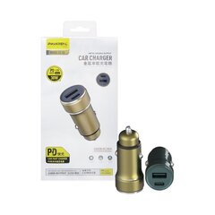 PAVAREAL car charger USB A + Type C PD 30W PA-CC53 gold kaina ir informacija | Auto reikmenys | pigu.lt