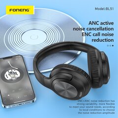 Foneng Bluetooth headphones BL51 beige цена и информация | Теплая повязка на уши, черная | pigu.lt