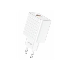 Foneng Wall charger EU42 GaN - USB + Type C - PD 20W 3A with Type C to Type C cable white цена и информация | Зарядные устройства для телефонов | pigu.lt