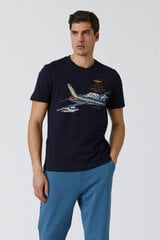 Marškinėliai vyrams Aeronautica Militare, mėlyni kaina ir informacija | Vyriški marškinėliai | pigu.lt