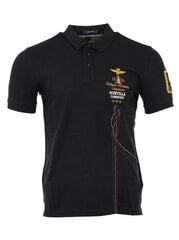 Polo marškinėliai vyrams Aeronautica Militare, juodi kaina ir informacija | Vyriški marškinėliai | pigu.lt
