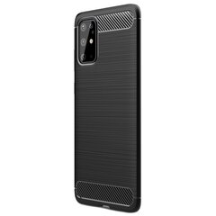 „Carbon“ твердый силиконовый чехол (TPU) - черный (Galaxy S20 Ultra) цена и информация | Чехлы для телефонов | pigu.lt