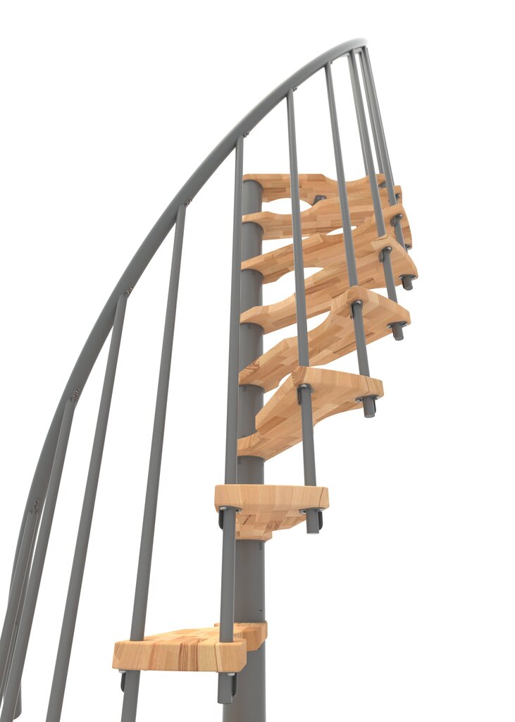 Spiraliniai laiptai Minka Suono Smart Ø120 cm, Sidabrinė kaina ir informacija | Laiptai | pigu.lt