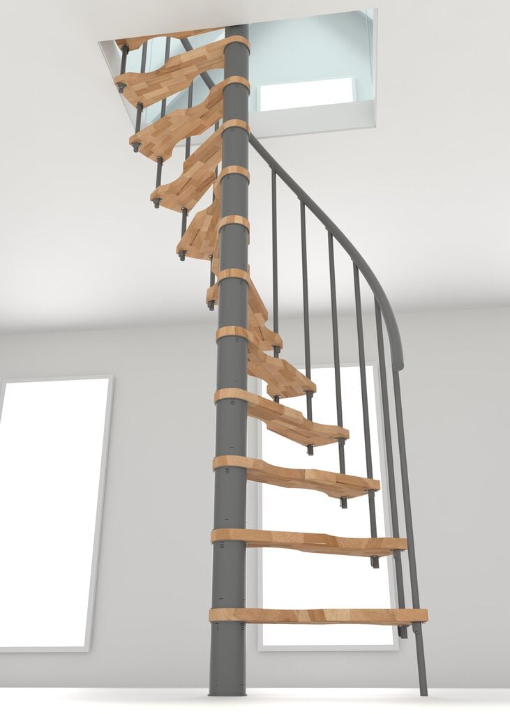 Spiraliniai laiptai Minka Suono Smart Ø140 cm, Sidabrinė цена и информация | Laiptai | pigu.lt