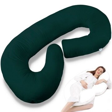 Daugiafunkcinė C tipo maitinimo pagalvė EkmTrade, žalia, 260 cm цена и информация | Maitinimo pagalvės | pigu.lt