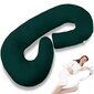 Daugiafunkcinė C tipo maitinimo pagalvė EkmTrade, žalia, 260 cm цена и информация | Maitinimo pagalvės | pigu.lt