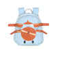 Kuprinė maža Lassig Propeller Plane Lėktuvas kaina ir informacija | Kuprinės mokyklai, sportiniai maišeliai | pigu.lt