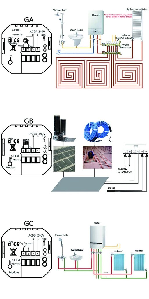 Išmanus WiFi termostatas, su baltu rėmeliu kaina ir informacija | Laikmačiai, termostatai | pigu.lt