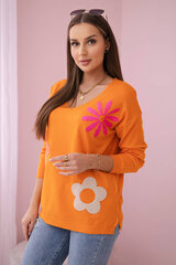 Базовая блуза с рукавом 3/4 оранжевого цвета цена и информация | Женские блузки, рубашки | pigu.lt