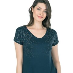 Marškinėliai moterims Ozkan, mėlyni kaina ir informacija | Marškinėliai moterims | pigu.lt