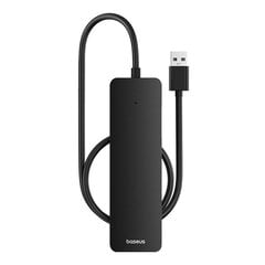 Hub Baseus UltraJoy Series Lite 4-Port 15cm (USB to USB3.0*4) (black) цена и информация | Адаптеры, USB-разветвители | pigu.lt