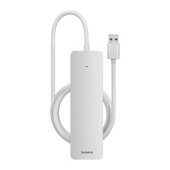 Hub Baseus UltraJoy Series Lite 4-Port 200cm (USB to USB3.0*4) (white) цена и информация | Адаптеры, USB-разветвители | pigu.lt