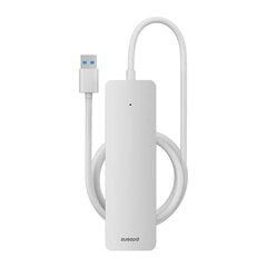 Hub Baseus UltraJoy Series Lite 4-Port 200cm (USB to USB3.0*4) (white) цена и информация | Адаптеры, USB-разветвители | pigu.lt
