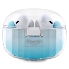 Hello Kitty słuchawki Bluetooth HKTWSHDGKEQ TWS + stacja dokująca niebieski|blue Gradient Electroplating Logo цена и информация | Теплая повязка на уши, черная | pigu.lt