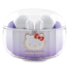 Hello Kitty słuchawki Bluetooth HKTWSHDGKEU TWS + stacja dokująca fioletowy|purple Gradient Electroplating Logo цена и информация | Наушники | pigu.lt