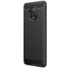 „Mofi“ Carbon твердый силиконовый чехол (TPU) - черный (OnePlus 7T) цена и информация | Чехлы для телефонов | pigu.lt